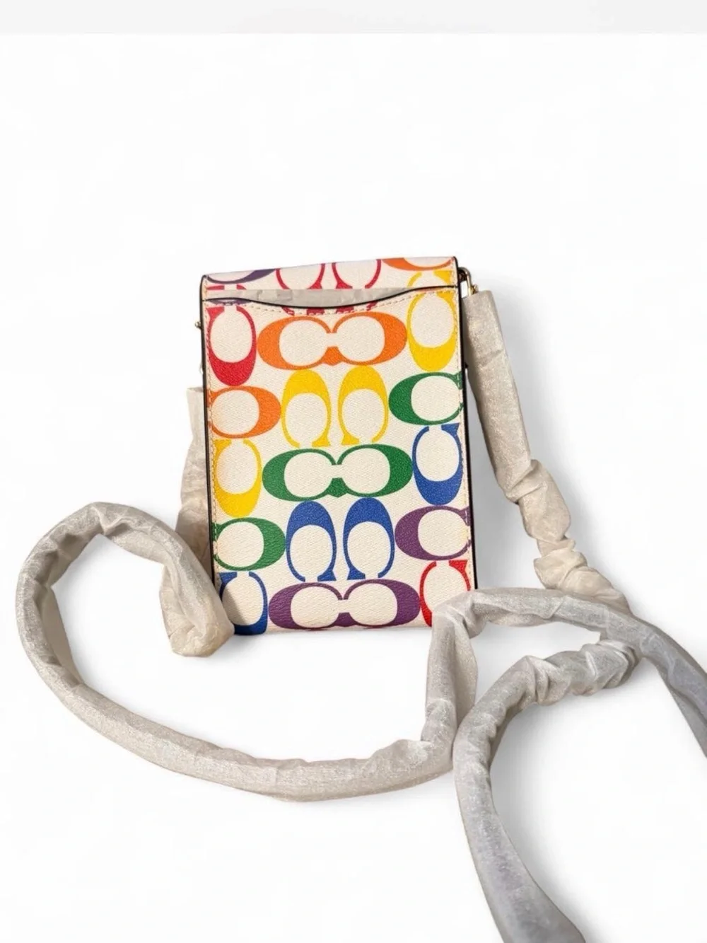 NWT Coach Rachel Rainbow Signature Phone Crossbody (2398)